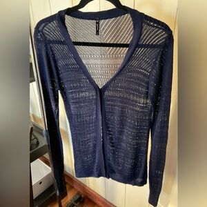 Smash!, Navy Blue Open Knit Cardigan